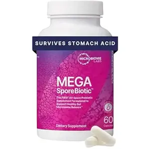 Daily Spore-Based Probiotic Supplement for Men & Women - Shelf-Stable Digestive & Gut Balance Formula - Travel-Friendly (60 Capsules)