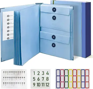 Folders with Pockets,A4 Size Blue/Pink File Folder,Multi-layer Organizer for Office,Art,Photos&Collectibles Storage,Files Organizer,Office Supplies,Everyday Filing Essential for Offices, Classrooms & Home Document Organization