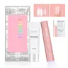 AILLSA Press On Nail Kit (Beauty Products) - Full Cover Pre-Filed Tips, 15g Strong Solid Glue Gel, Handheld UV LED Nail Lamp, Smooth Clean Base, Quick Curing On the Go for DIY Extensions