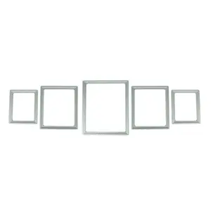 White Beveled Wood Look 5 Piece Gallery Wall Photo Frame Set