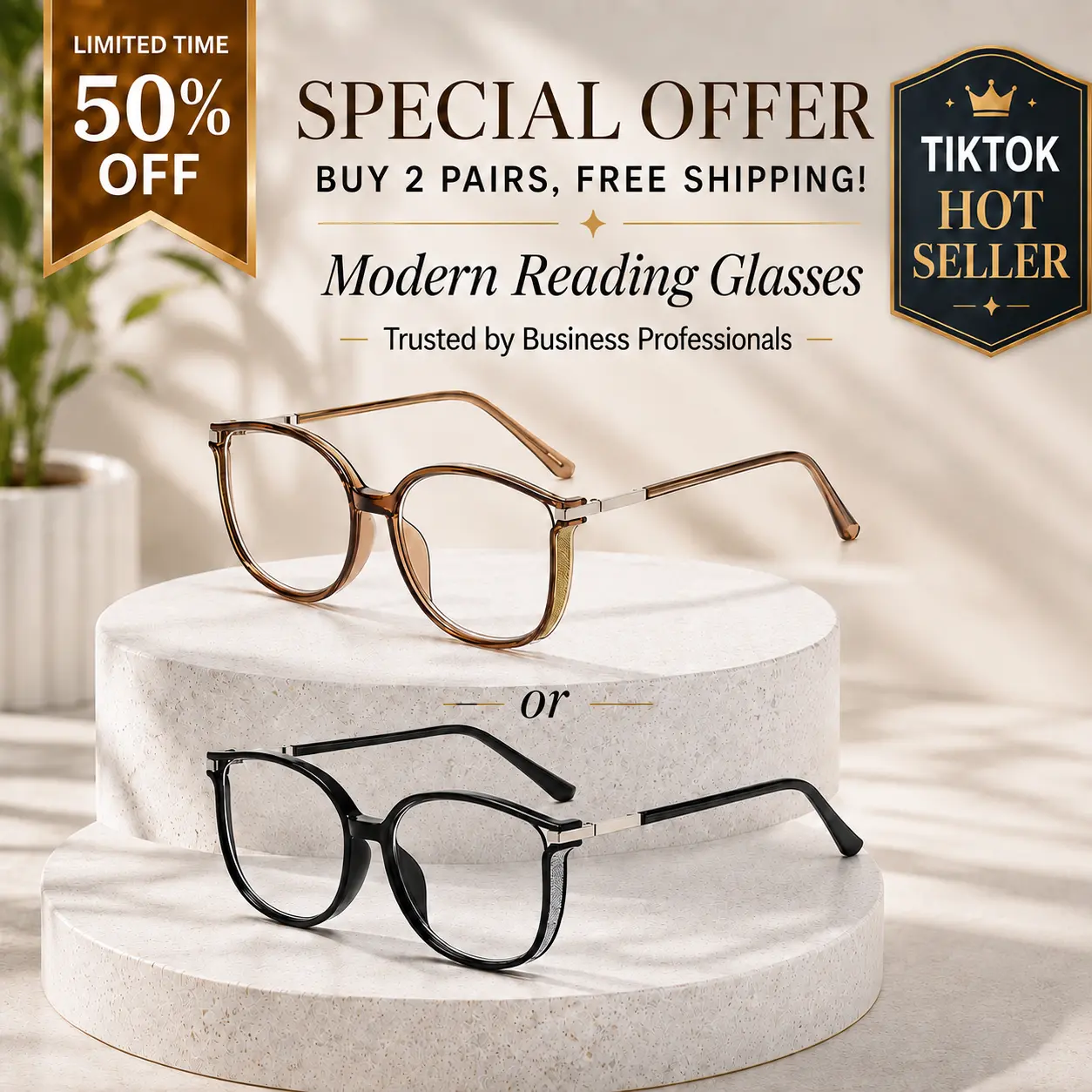 Reading Glasses – Photochromic Blue Light Blocking Readers, Lightweight Square Frame with Metal Hinges, Comfortable Eyeglasses for Reading, Computer & Everyday Wear