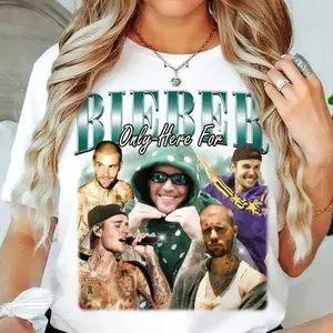 Only Here For Bieber Vintage Shirt, Swag Shirt, Summer Concert Bootleg Tee, Gift For Belieber C6N