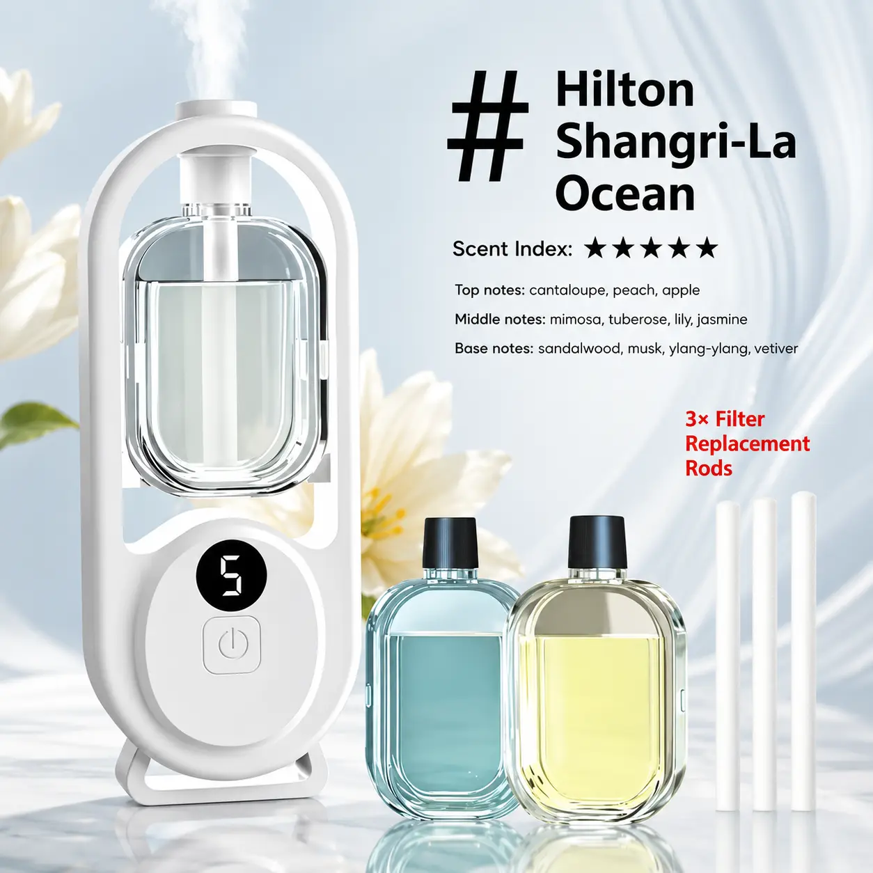 Aroma Diffuser with 3 Bottles [Hilton/Ocean/Shangri-La]