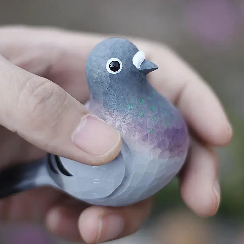 Hand-made Wooden Grey Pigeon Decorations, Home Decoration Pigeon Statues, Peace Pigeon Ornaments, Colorful Carved Wood Sculptures, Pigeon Statue Art, Office Decorations, Friends Gifts, Birthday Gifts, Housewarming Gifts, Themed Event Decora Room