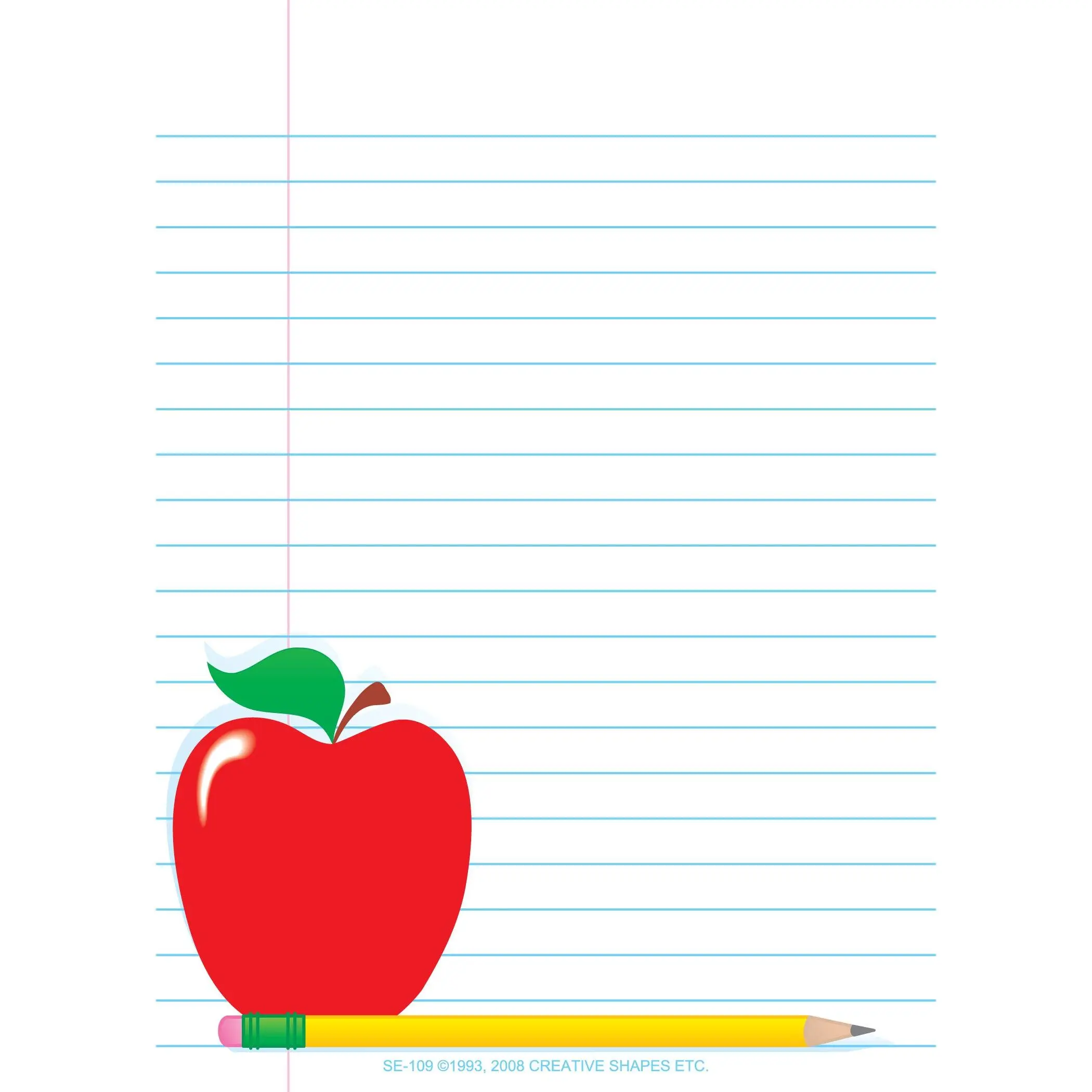 SHAPES ETC. Large Notepad - Classic Ruled Paper, Office Stationery for Computers & Office Equipment Use