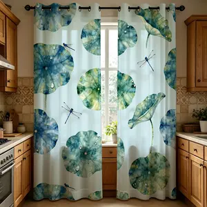 2Pcs Nature Greenery & Insect Print Curtains, Multiple Styles, 85% Blackout Rate, Soft & Durable, Decorative Drapes for Bedroom & Living Room, Suitable for All People, Ideal Gift Choice