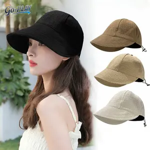Unisex UPF 50+ Foldable Wide Brim Sun Hat | SunSafeTok BeachTok ThatGirlAesthetic CoquetteTok Adjustable Drawstring Quick Dry UV Protection Bucket Hat | for Outdoor Travel Beach Daily Commute Men Women