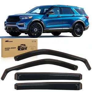 Nilight in Channel Window Deflectors for Ford Explorer 2020 2021 2022 2023 2024 Vent Window Visors, Rain Guards-4PCS Car Accessories Automotive