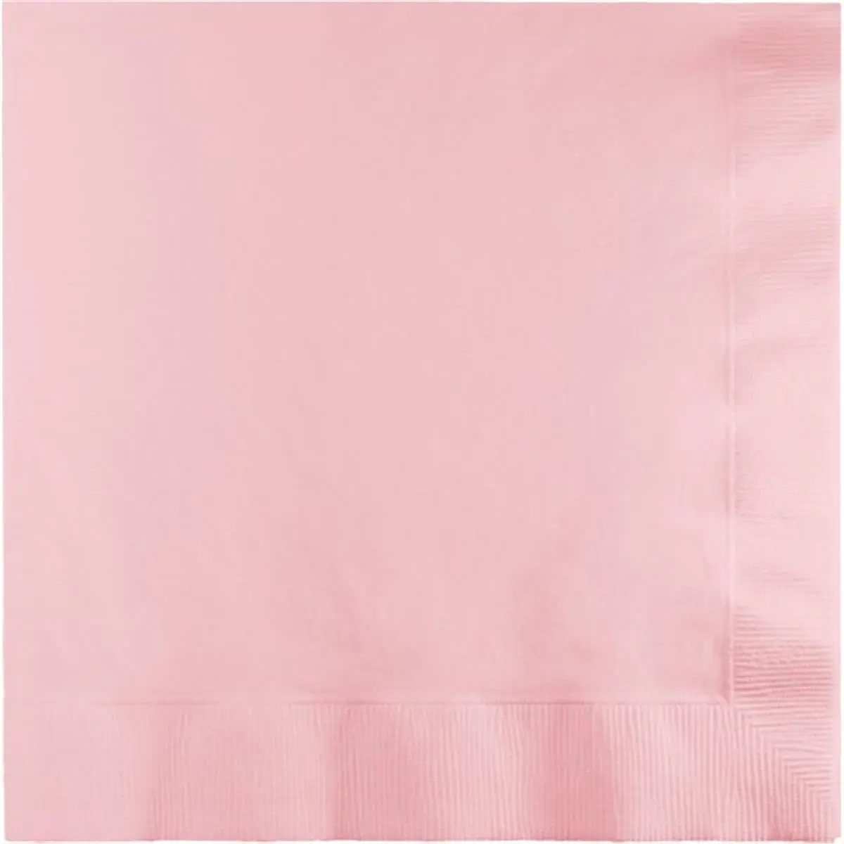 212 MAIN Disposable 3-Ply Fold Dinner Napkins, 0.25 in, Classic Pink, 25 per Case, 10-Case Disposable Tableware Set, Disposable Napkins
