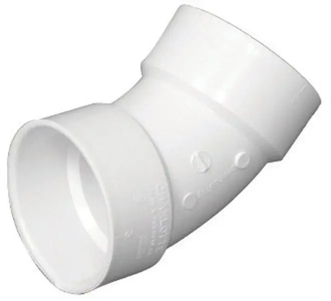 212 MAIN 6 in. 45-Degree PVC DWV Elbow, DWV System Component, PVC Material Construction (Charlotte Pipe & Foundry PVC003211600HA)