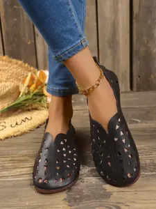 Women's Casual Slip-On High Heel Short Boots, Leopard Print Mid-Calf Ankle Booties with Side Zipper, Comfortable Fall & Winter Shoes