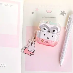 Plaid Bunny Earphone Case for Apple AirPods Pro 3/2/4/3/2, Fashionable Women's Earphone Cover, Simple Design, Apple Earphone Case