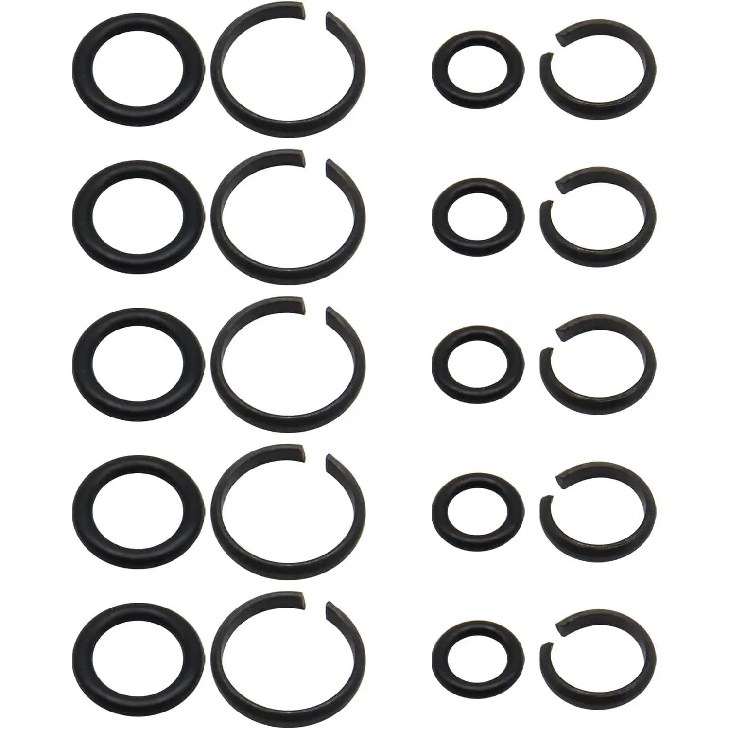 10-Pack Dual Sizes 1/2" & 3/8" Standard Impact Wrench Retaining Rings with O-Ring, Square Drive Hardware Tool Parts for Milwaukee Electric & Pneumatic Wrenches