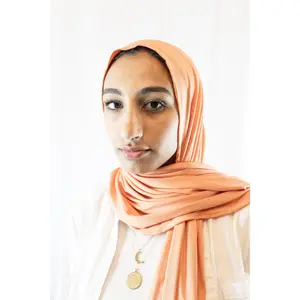 Jersey Hijab - Mango Orange