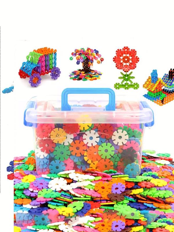300pcs Early Childhood Education Insert Snowflake Building Blocks Set ...