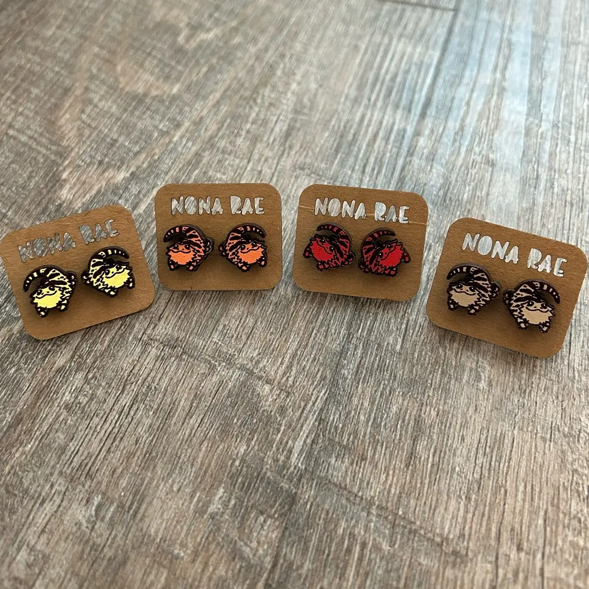 Bearded Dragon Earrings - Laser Cut Wooden Earrings