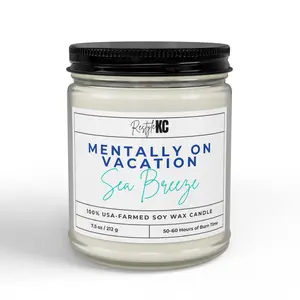 Mentally On Vacation Sea Breeze Soy Candle