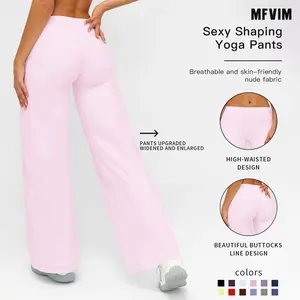 MFVIM Straight Leg Pants Upgraded Version Widened And Flared Trousers Fitness Sports Women's Training Slimming Pants Gym Sports Outdoor Versatile Trousers Yoga Pants Outdoor Sports