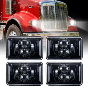 4x6 LED Headlights DOT Approved with High/Low Beam Compatible for Peterbilt 379 Kenworth T600 W900 T800 Oldsmobile Cutlass Trucks