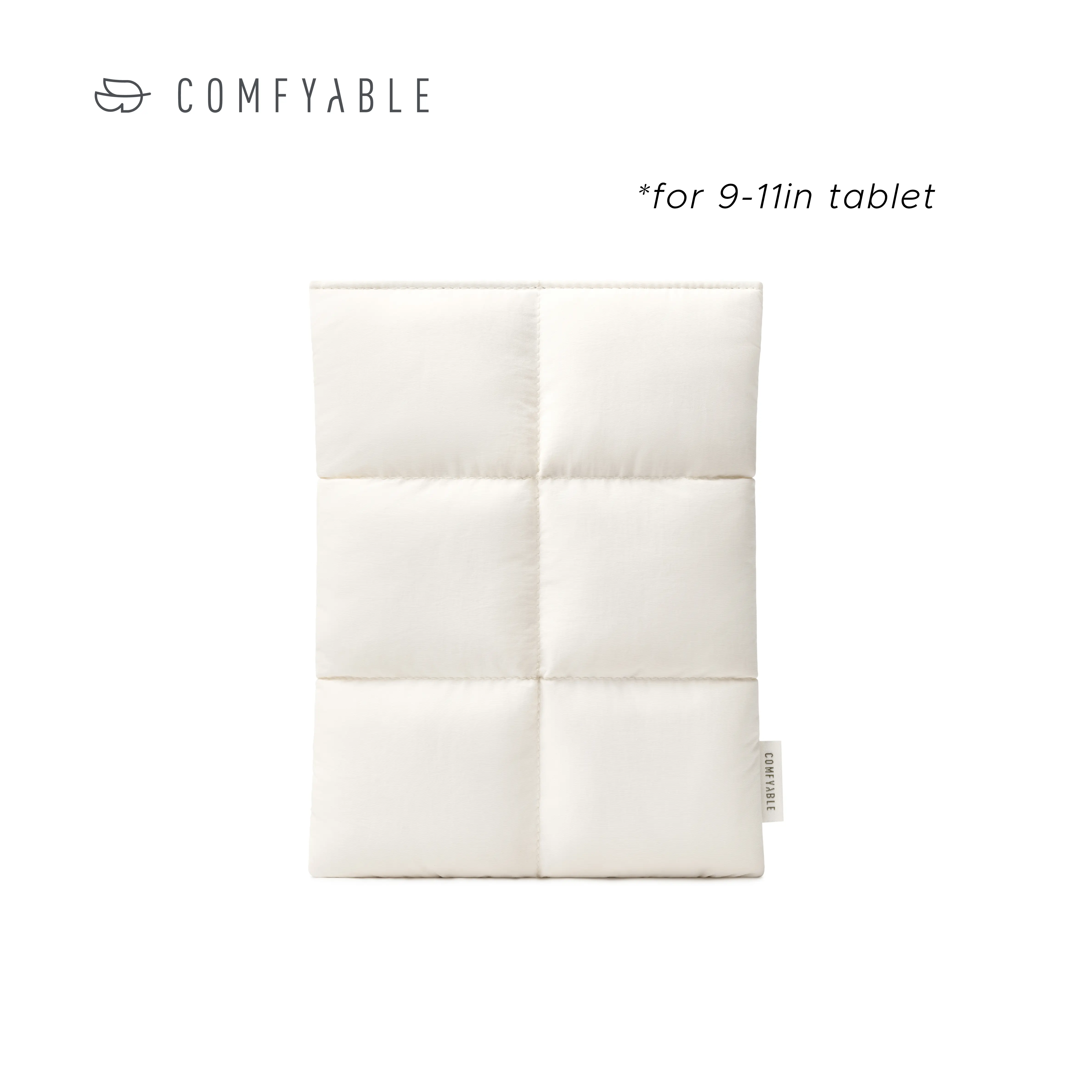 Comfyable Puffy 9-11 Inch Tablet Sleeve Compatible for 11 Inch iPad Pro M4, iPad Air M4 2026 with Magic Keyboard, Quilted Puffer Vertical Tablet Carrying Case