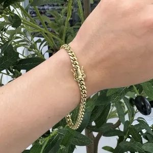 Pulsera cubana con cierre de cajita
