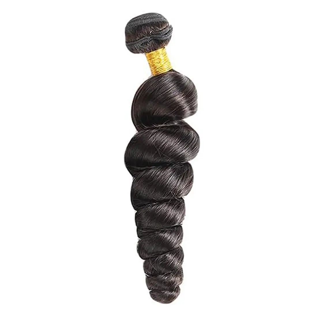 Human hair Bundles Loose Wave 12-30 Inch Natural Black No shedding Tangle Free Glossy Hair bundles