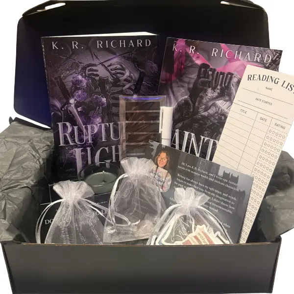 Sapphic Dark Fantasy Romance Book Box | Ruptured Light & Tainted Bonds | Signed Copies + Exclusive Extras