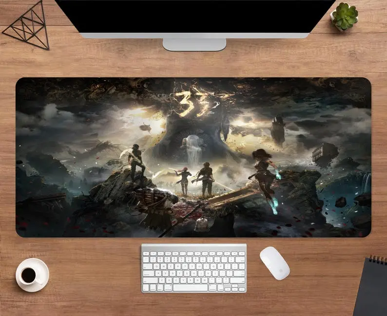 Clair Obscur Expedition 33 Desk Mat Clair Obscur Expedition 33 Mouse Pad Large Desk Pad Gaming Desk Decor