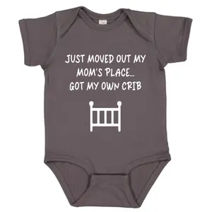 Just Moved Out My Mom's Place Baby Onesie, Baby Shower Gifts, Cotton Baby Clothes Girl
