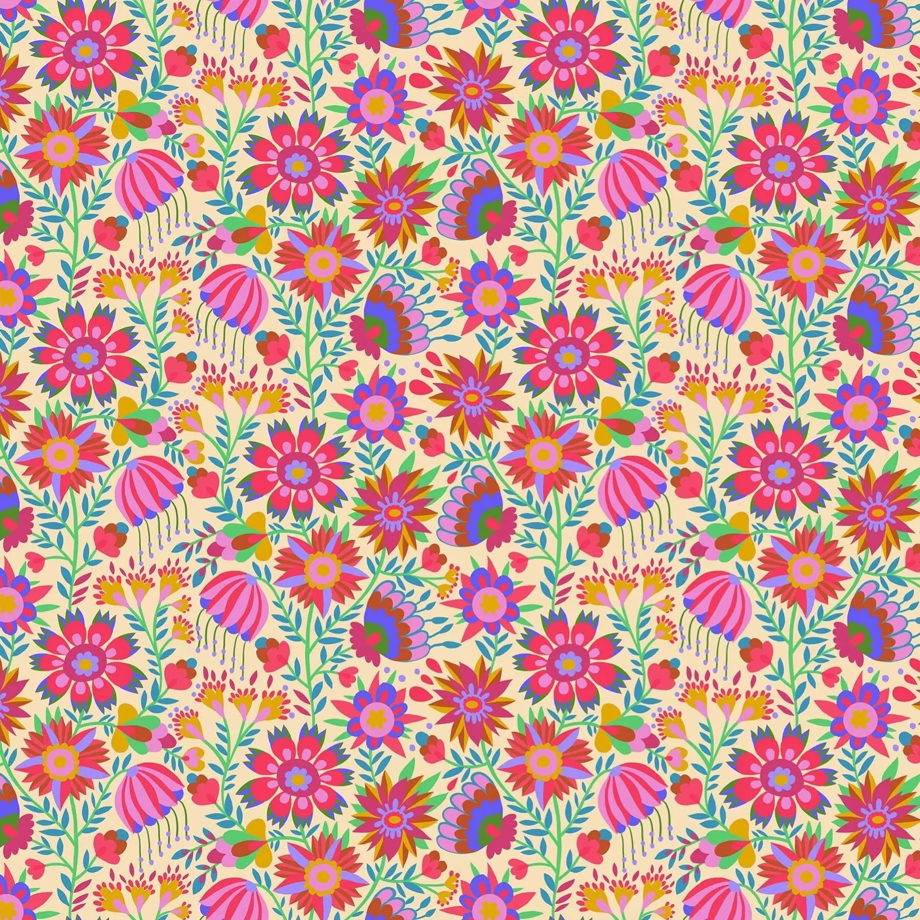 Fabric Anna Maria Textiles Cream Charmed Allegory by the Quarter Yard AMT142-11C