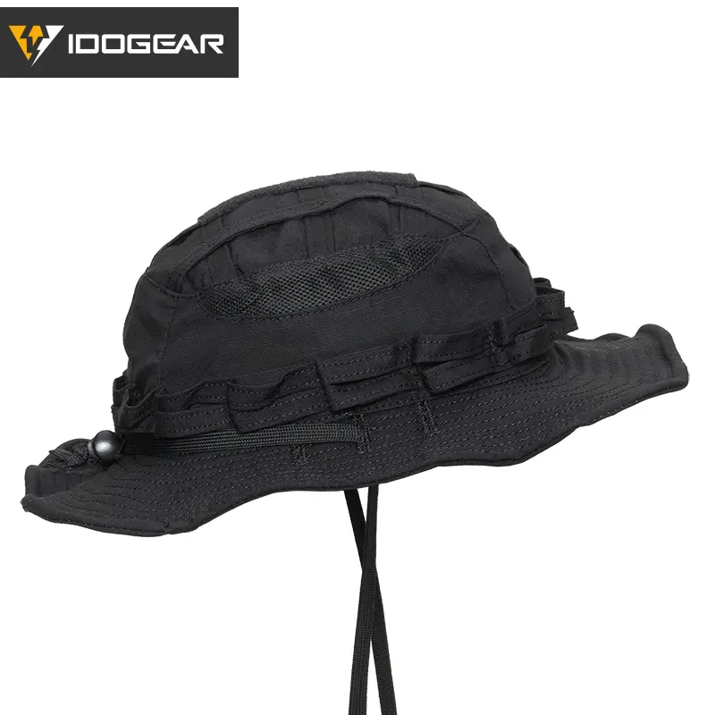 IDOGEAR UFS Boonie Hat for Men/Women Wide Brim Sun Protection Hat Waterproof Grid Fabric with Pocket For Hiking, Fishing,Outdoor 3623