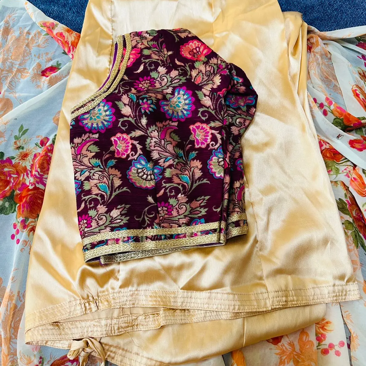 Saree set size 34/36 inches Floral
