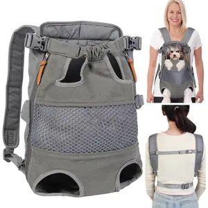 Dog Carrier Backpack Legs Out Front Facing Pet Carrier for Small Medium Large Dogs Airline Approved Hands Free Canvas Mesh Cat Travel Bag