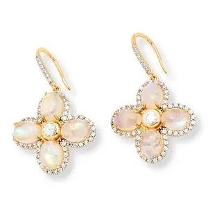 Rarities Fine Jewelry Rarities Moonstone and White Zircon Drop Earrings
