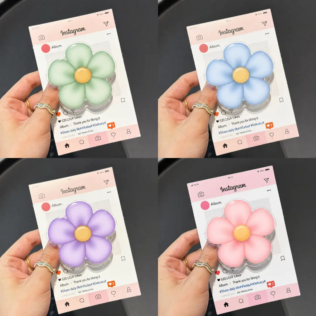 Pastel Flower MagSafe Grip -Magnetic Phone Holder, Aesthetic Girly Gift