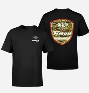 AFCO Triton Performance Fishing T-Shirt, Camouflage Graphic Tee, Soft Cotton Blend Shirt, Outdoor Lifestyle Apparel for Men, Fishing Enthusiast Gift