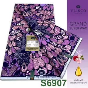 Grand Super Wax Vlisco Fabric (Premium Quality, Versatile for Sewing Projects)