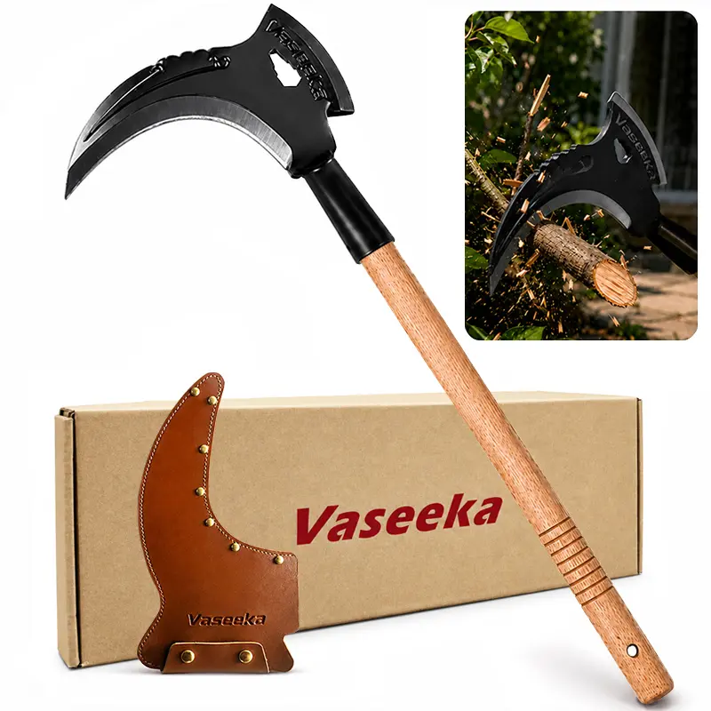 【toolupgrade】Vaseeka 24.8“ 2-in-1 Multi-Functional Gardening Tool Manganese Steel Construction Solid Wood Handle Sharp and Durable Weeding and Trimming Tool For Yard Outdoor Use Limb Branch Cutter Cordless Hedge Trimmer Tree Trimmer Cordless Pruning Saw