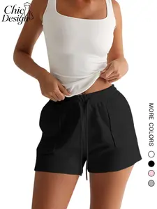 Women's Basic Versatile Shorts with Drawstring, Casual Loose-Fitting Summer Pants, Comfortable and Stylish Everyday Wear