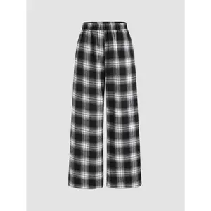 Cider [2 colors, size 2-10] Thermal Plaid Elastic Waist Pants