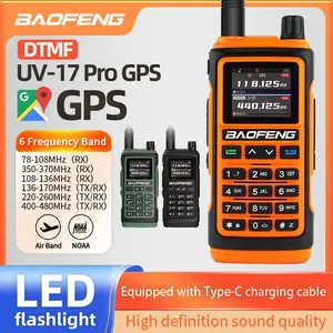 BF UV-17Pro wireless intercom with 10W high-power long-distance communication, six segment reception, one key frequency matching, Type-C direct charging, convenient and durable. It is suitable for outdoor self driving, mountain climbing exploration