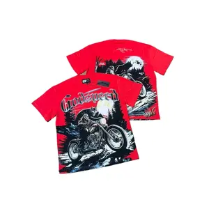American Rock Street Style Retro Short-Sleeve T-Shirt, HD Digital Print Vintage Graphic Tee, Men Oversized Loose Casual Summer Streetwear Tops, 4th of July Independence Day Trendy Daily Outfit