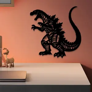 1pc Godzilla Metal Wall Art, Wall Decoration, Godzilla Statue Mural, Perfect for Living Room Wall, Bedroom Wall, Game Room Wall, Halloween Decor, Ideal Gift for Movie Lovers, Anti-Corrosion Metal