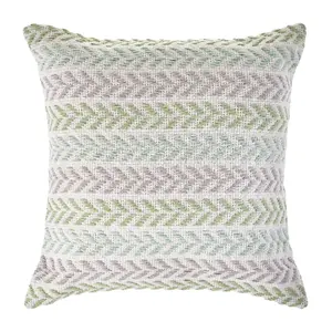 HomeRoots 516651 18 x 18 x 18 in. White Chevron Zippered 100 Percent Cotton Throw Pillow - Set of 2