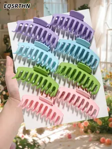 EQSRTHN 8/16Pcs Matte Hair Clips, Hair Claws Set, Aesthetic Large Size Claw Clips for Thin to Thick Hair, French Design Hair Jaw Clips, Elegant Daily Hair Styling Accessories for Long Hair, Trendy Gifts for Women.
