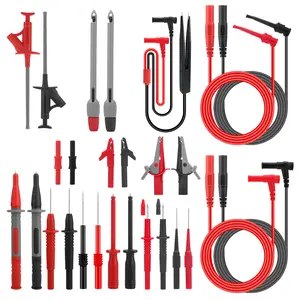 27pcs Multimeter Test Lead Kit, Alligator Clips & Banana Plugs for Circuit Testing, Includes Test Probes, Flexible Test Hooks & Leads, for Automotive Repair & Electrical Diagnostics