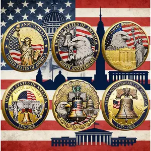1pc USA 250th Anniversary Commemorative Coin 1776-2026 Statue of Liberty  American Eagle Souvenir Coin Gifts for Collectors