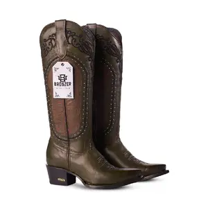 Joss WR Olive Estoperol – Genuine Leather Cowboy Boot for Women | Marie RT Last | Leather Sole