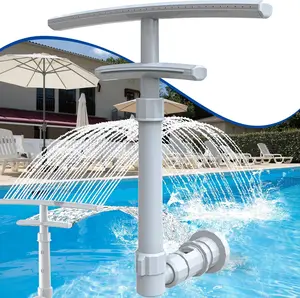 Pool Fountain for Above and Inground Pools, Dual-Layer Spray Pool Waterfall Sprinkler Chiller Aerator, Water Fountain Swimming Pool Accessories (for in-tex & Best-Way & Hay-Ward & Cole-Man)