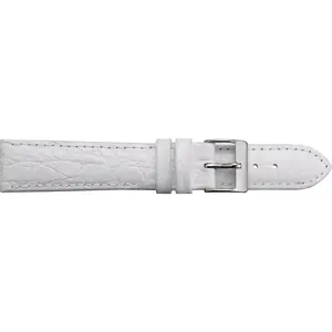Crocodile Embossed Leather Watch Strap  371